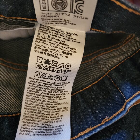 Levi’s 501 Button-Fly Jeans 34x34 Dark Wash Classic Straight Fit - Picture 15 of 16